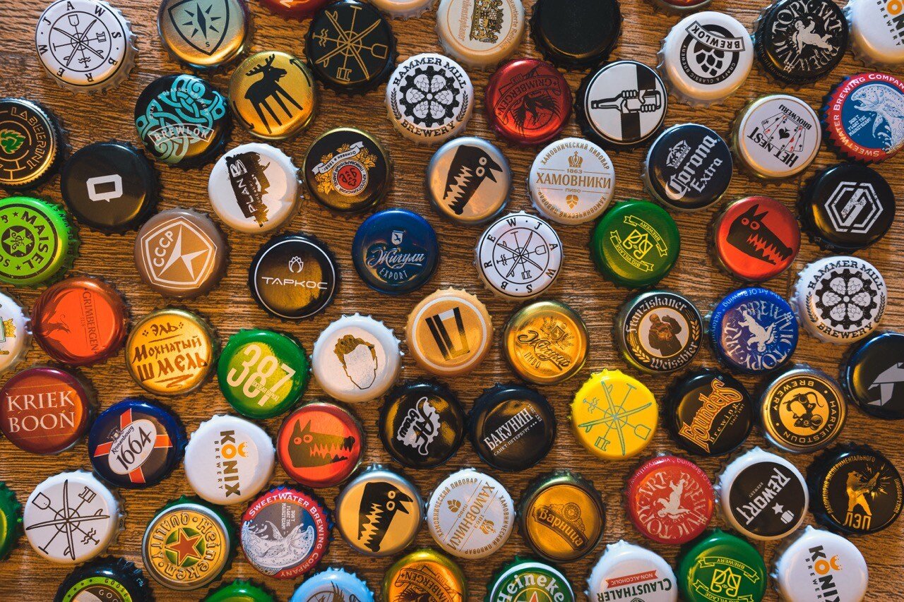 Different Beer Bottle Caps Large