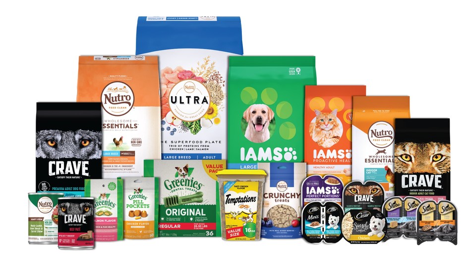 A selection of Mars Petcare products